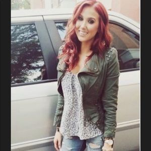 Lookbook Store Green Studded Jacket